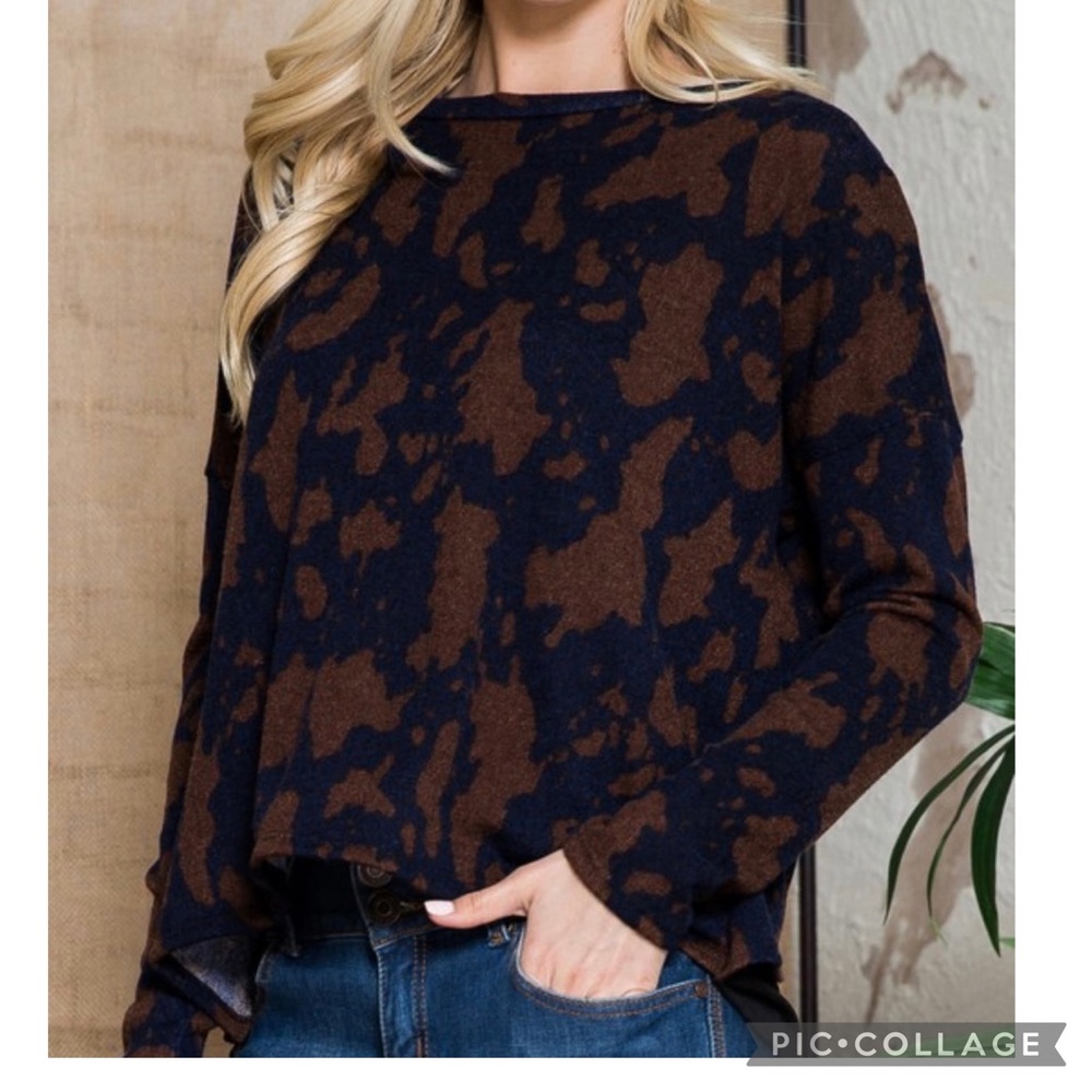 Tulip Back Leopard Print Top - NWOT